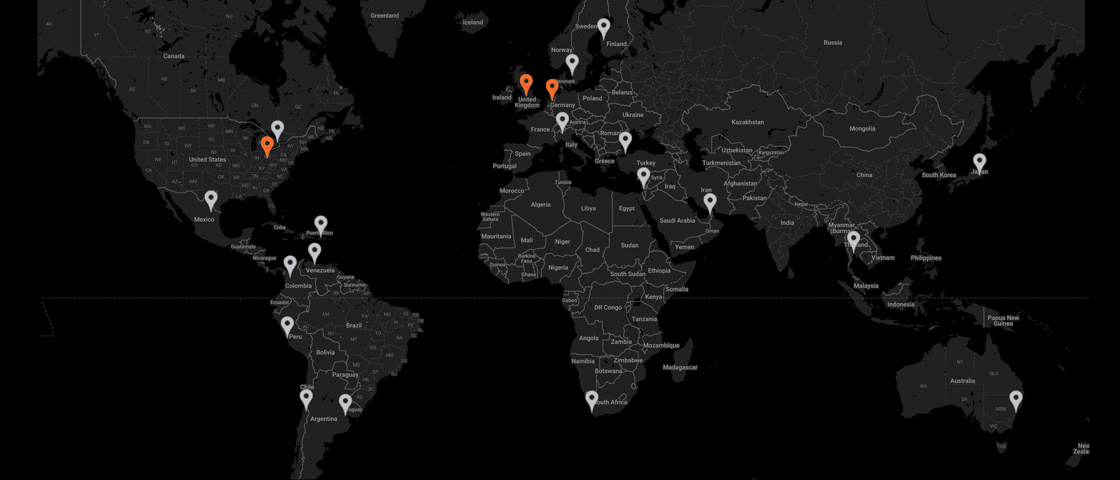 Grote Company dealer global map