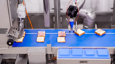 Grote sandwich-making equipment line with robots.